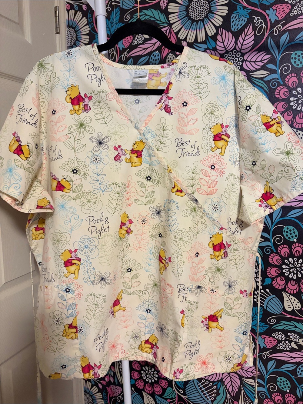 Disney Winnie the Pooh & Piglet Scrub Top